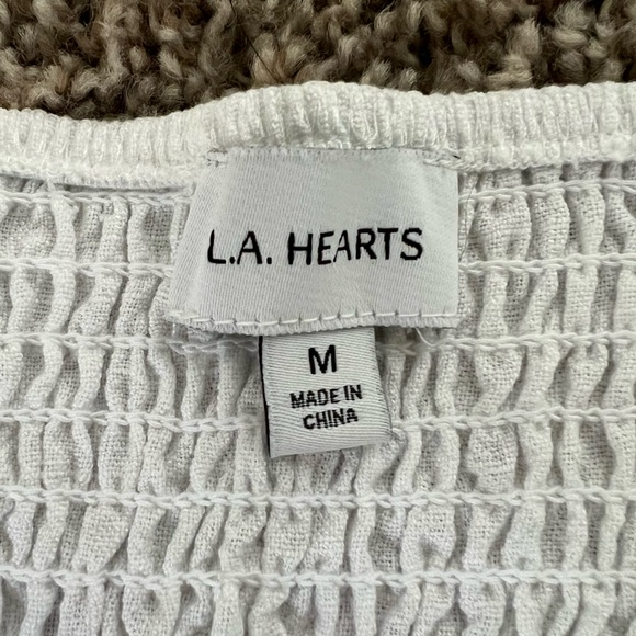 LA Hearts Keyhole Linen Babydoll top - Picture 6 of 7